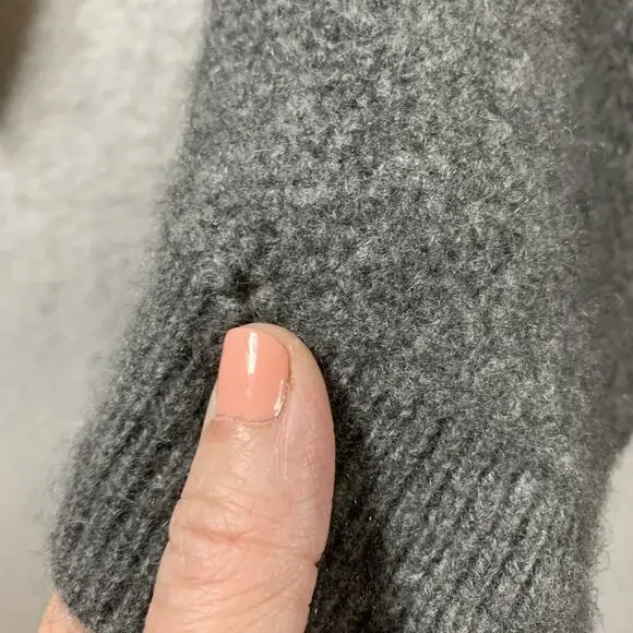 Womens Cashmere‎ Waterfall Open Cardigan Sweater Sz M/L Gray Quiet Luxury Comfy - Picture 3 of 11